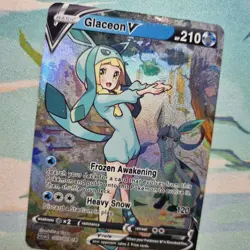 Pokemon Lillie Glaceon V - Waifu Cute Doujin DIY Custom Foil Art Card - NM - Image 3