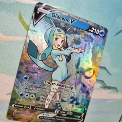 Pokemon Lillie Glaceon V - Waifu Cute Doujin DIY Custom Foil Art Card - NM - Image 5