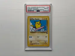 RARE — Pokemon TCG 2001 Black Star Promo Surfing Pikachu Card — PSA 10 - Image 1