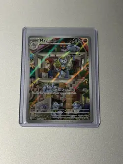 Pokemon TCG Machoke Scarlet Violet 151 Holo Illustration Card 177/165 Rare - Image 1