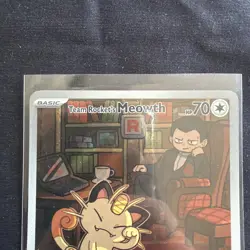 Team Rockets Meowth 203/182 SV10 Destined Rivals Illustrated Card Mint Condition - Image 2