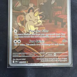 Team Rockets Meowth 203/182 SV10 Destined Rivals Illustrated Card Mint Condition - Image 3