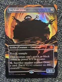 Technodrome Borderless FOIL TMT 222 MTG Teenage Mutant Ninja Turtles NM - Image 1