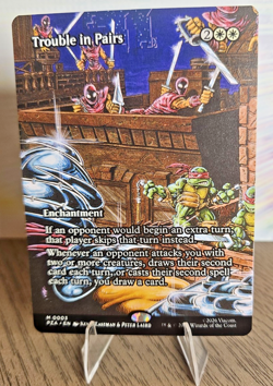Trouble in Pairs (Borderless) M 0003 - PZA - NM - MTG Magic the Gathering TMNT - Image 1