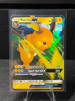 Raichu GX 20/68 Holo Rare GX Hidden Fates Pokemon Near Mint - Image 1
