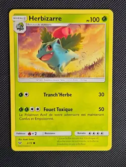 FRENCH HERBIZARRE IVYSAUR 2/73 C SHINING LEGENDS POKEMON NM/M 2017 - Image 1