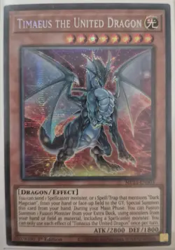 YuGiOh Timaeus the United Dragon Secret Rare 1st Edition MP23-EN003 - Image 1