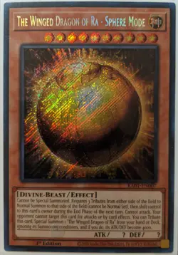 YuGiOh The Winged Dragon of Ra - Sphere Mode Secret Rare RA01-EN007 1st Edition - Image 1