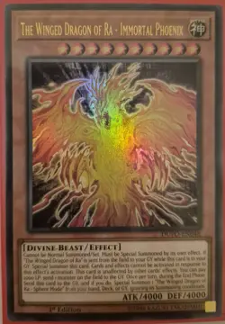 YuGiOh The Winged Dragon of Ra - Immortal Phoenix DUPO-EN046 Ultra Rare 1st Ed - Image 1