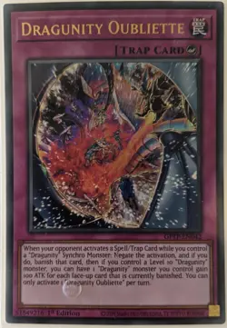 YuGiOh Dragunity Oubliette Ultra Rare 1st Edition GFTP-EN042 NM - Image 1