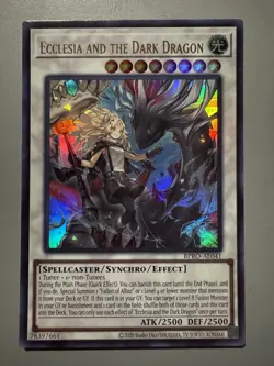 YUGIOH ECCLESIA AND THE DARK DRAGON ASIA ENGLISH EDITION BPRO-AE041 ULTRA RARE - Image 1