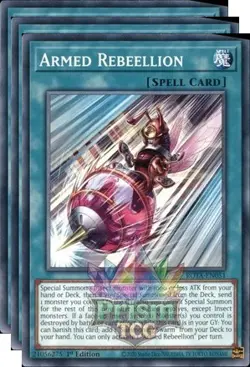 X3 Playset 1st Ed Armed Rebeellion ROTA-EN051 Yugioh - Image 1