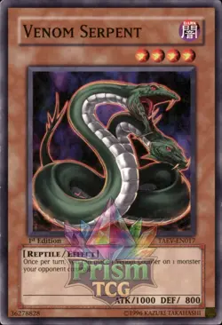 1st Ed Venom Serpent TAEV-EN017 Yugioh - Image 1
