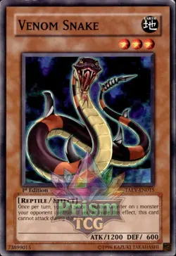 1st Ed Venom Snake TAEV-EN015 Yugioh - Image 1