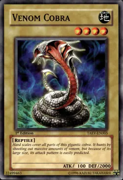 Venom Cobra - 1st Edition TAEV-EN005 - LP - YuGiOh - Image 1