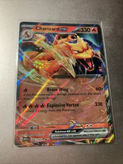 Pokemon TCG Charizard EX Card 006/165 Scarlet and Violet 151 Series - Image 1
