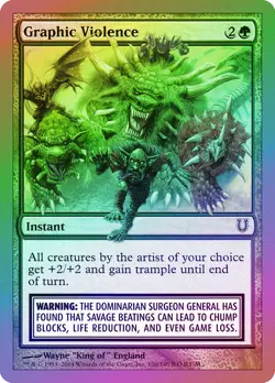 Graphic Violence FOIL Unhinged NM Green Common MAGIC GATHERING CARD ABUGames - Image 1