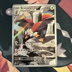 Braviary 155/086 IR SV: Black Bolt Full Art Holo Pokemon Card - NM - Image 1