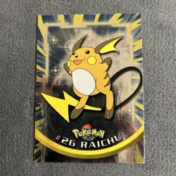 Raichu #26 Topps Holo Pokemon Card Played Condition BLUE Label NM - Image 1