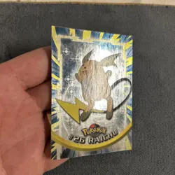 Raichu #26 Topps Holo Pokemon Card Played Condition BLUE Label NM - Image 2