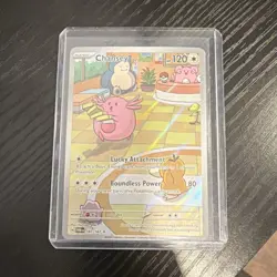 Pokemon Chansey Illustration Rare Full Art Holo 187/167 Twilight Masquerade Card - Image 1