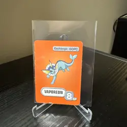 2005 Pokemon Master Trainer Board Game Pokemon Card RARE Vaporeon - Image 1