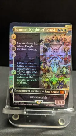 2025 MTG Final Fantasy Summon: Knights of Round Borderless FOIL Mythic 0359 FF7 - Image 1