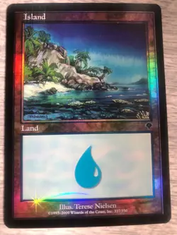 2000 Magic: The Gathering INVASION Island PROMO FOIL 332/350 NM - FREE SHIPPING - Image 1