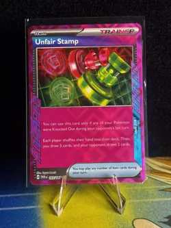 Unfair Stamp 165/167 Pokemon Twilight Masquerade Ace Spec Holo Rare NM - Image 1