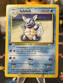 1999 Pokemon German 1st Edition Schillok (Wartortle) #42 Uncommon Mint Clean Wow - Image 1