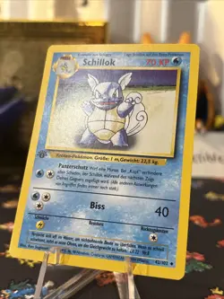 1999 Pokemon German 1st Edition Schillok (Wartortle) #42 Uncommon Mint Clean Wow - Image 3
