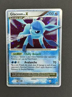 2008 Pokemon Diamond & Pearl Majestic Dawn 98/100 Glaceon LV.X Holo Foil Rare - Image 1