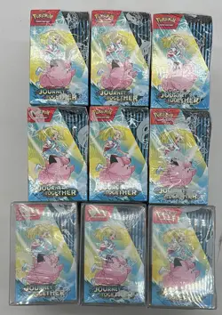 Lot of (9) Pokemon TCG Scarlet & Violet Journey Together Enhanced Booster Boxes - Image 4