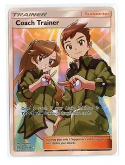 Coach Trainer Full Art 233/236 Ultra Rare Holo SM Unified Minds Pokemon TCG NM - Image 1