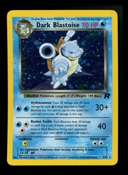 Dark Blastoise 3/82 Team Rocket 2000 Holo Rare WOTC Pokemon Card TCG - Image 1