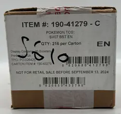 Pokemon TCG SV07 Scarlet & Violet Stellar Crown Booster 6-Box Case SEALED - Image 1