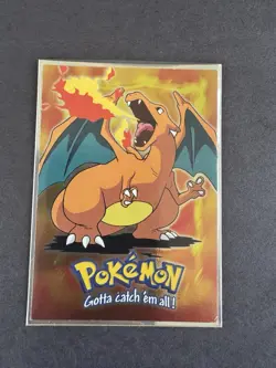 Holo Charizard E6 of 12 Blue Label - Topps Pokemon The First Movie - MP - READ - Image 1