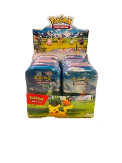 Pokemon TCG Ascended Hero’s (10) Mini Tins Case Each New/Sealed W/ Display Box - Image 1