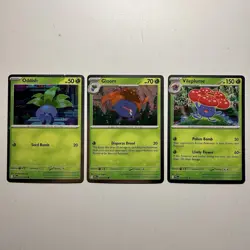 Pokemon TCG Oddish 001 Gloom 002 & Vileplume 003 Cosmo Holo Promo Set Of 3 NM - Image 1