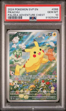 PIKACHU PALDEA ADVENTURE CHEST PSA 10 | 2024 POKEMON SVP EN-SV PROMO #088 - Image 1