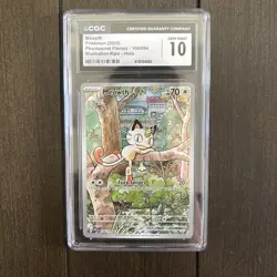 Pokemon Meowth #106/094 (2025) Phantasmal Flames Illustration Rare Holo CGC 10 - Image 1