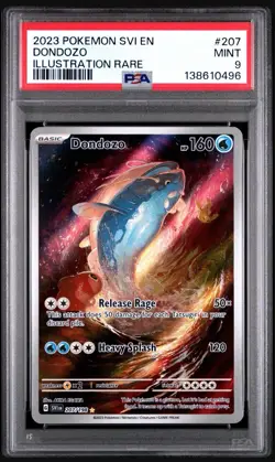 2023 POKEMON SVI EN-SCARLET & VIOLET ILLUSTRATION RARE #207 DONDOZO PSA 9 - Image 1