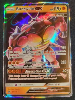 Pokemon SM-Crimson Invasion Buzzwole GX Ultra Rare Holo 57/111 - Image 1
