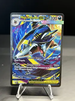 Mega Sharpedo ex 127/094 SIR Special Illustration Pokemon Phantasmal Flames MINT - Image 1