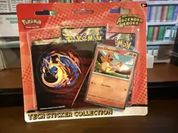 Pokemon TCG Ascended Heroes 3 Pack Blister Charmander Tech Sticker Collection - Image 1