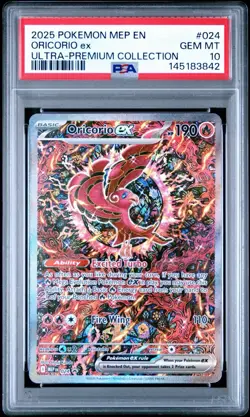 2025 POKEMON MEP EN-ME BLACK STAR PROMO #024 ORICORIO EX PSA 10 - Image 1