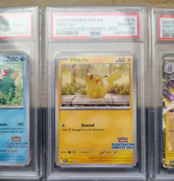 2025 POKEMON SVP EN PROMO ILLUSTRATION CONTEST 2024 PSA 10 Set - Image 3