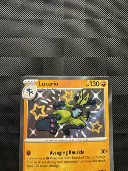 Pokemon TCG Lucario 174/091 Sv: Paldean Fates Shiny Rare Holofoil Near Mint - Image 3