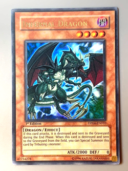 yugioh INFERNAL DRAGON DP04-EN010 Ultra rare 1st Edition near mint - Image 2
