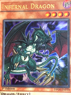 yugioh INFERNAL DRAGON DP04-EN010 Ultra rare 1st Edition near mint - Image 3